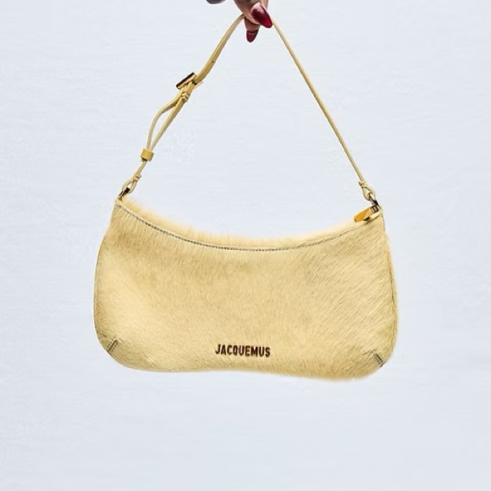 Jacquemus Sac 'Le bisou' jaune -‎ Le raphia